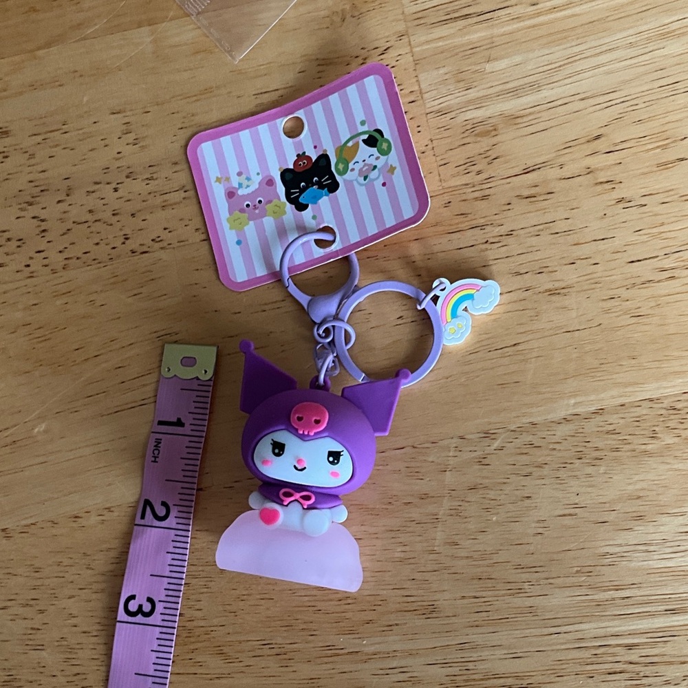 NWT Purple and Pink Kuromi Keychain - Picture 5 of 5